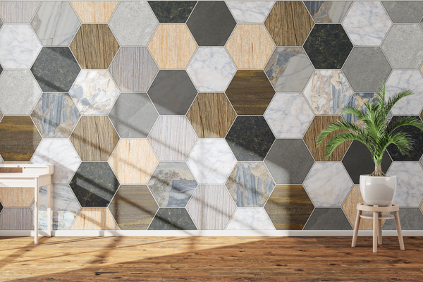 Hexagon Mosaic Wallpaper