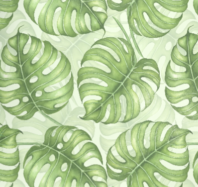 Delicious Monster Leaves On White