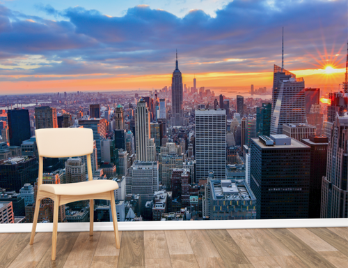 Sunset Over Manhattan Wallpaper – WallPrint