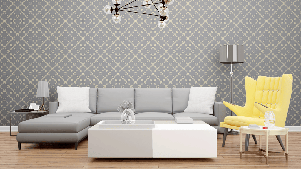 Opulent Elegance: Luxury Gold and Grey Pattern