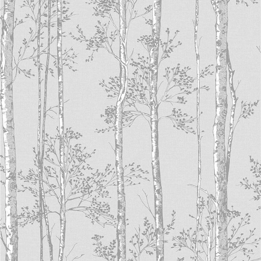 Branches Grey Wallpaper Wallprint Store