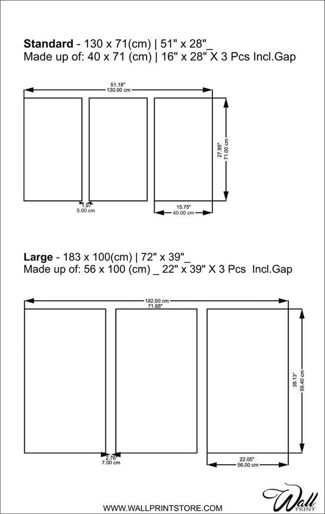 London Phone Booth _3 Piece Split Canvas WallPrint
