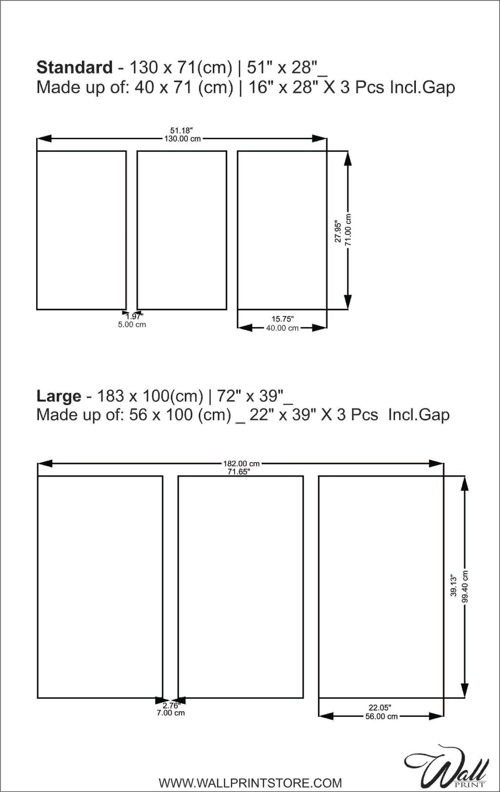 Zen Sand_3 Piece Split Canvas WallPrint