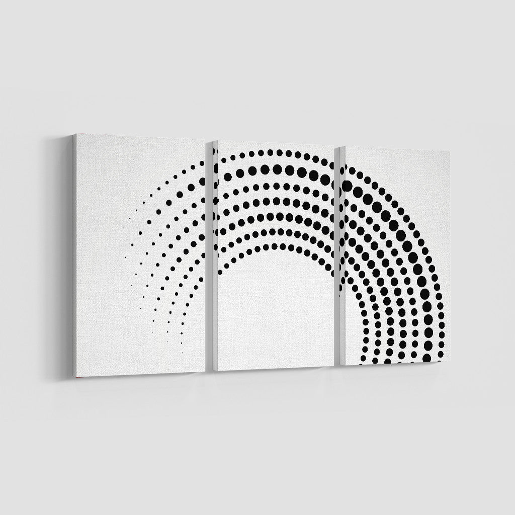 Dots_3 Piece Split Canvas WallPrint
