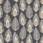 Glam Feather Charcoal/Gold Wallpaper Wallprint Store