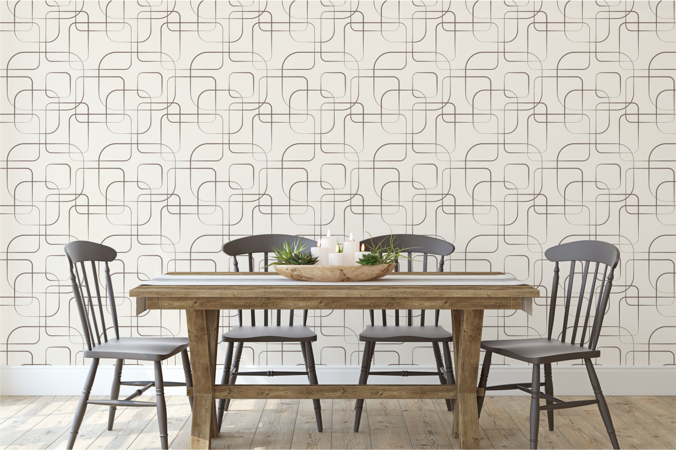 Modern Geometrics - Brown/Beige WallPrint