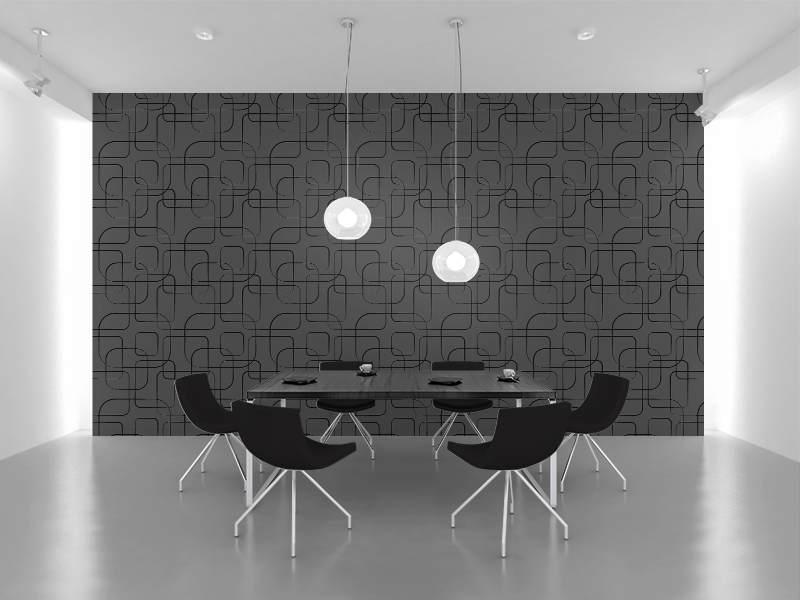 Modern Geometrics - Black/Charcoal WallPrint