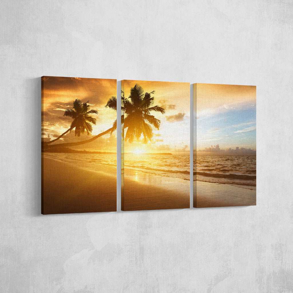Tropical Sun_3 Piece Split Canvas WallPrint