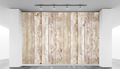 Vertical light wood slats WallPrint
