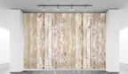 Vertical light wood slats WallPrint