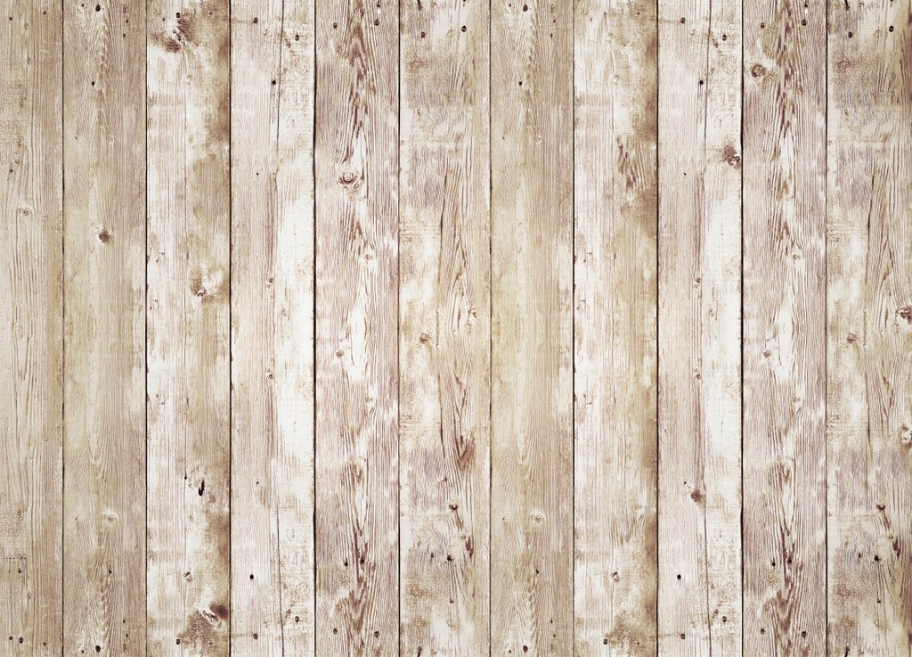 Vertical light wood slats WallPrint