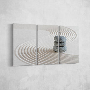 Zen Sand_3 Piece Split Canvas WallPrint